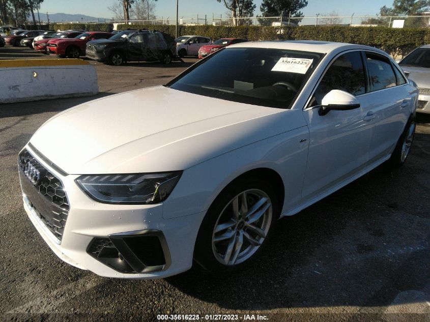 2022 AUDI A4 SEDAN S LINE PREMIUM PLUS VIN: WAUEAAF45NN012137