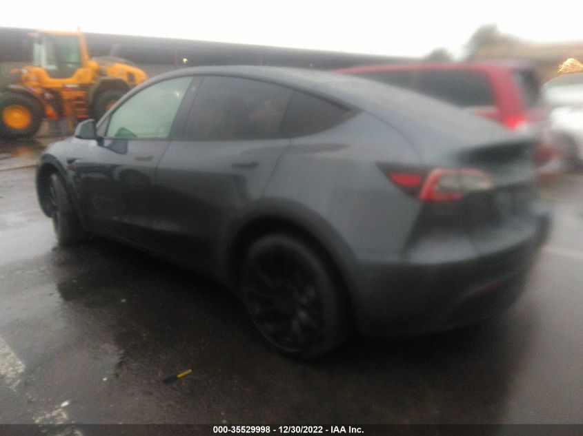 2022 TESLA MODEL Y LONG RANGE VIN: 7SAYGDEE8NF545143