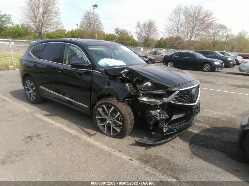 2022 ACURA MDX W/TECHNOLOGY PACKAGE VIN: 5J8YE1H4XNL042443