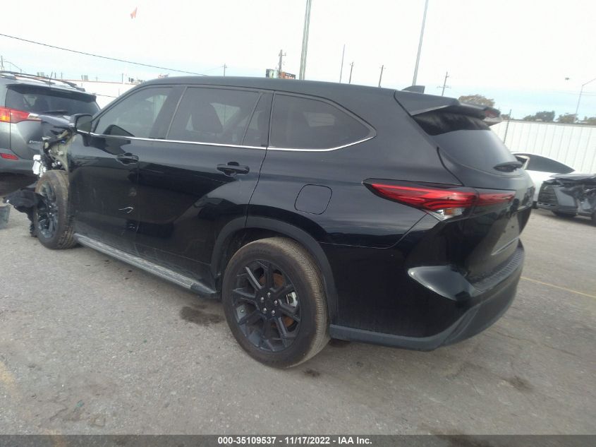2022 TOYOTA HIGHLANDER LE VIN: 5TDZZRAH6NS552581