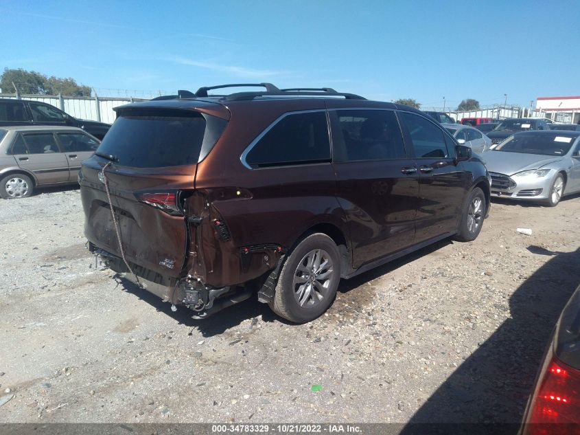 2022 TOYOTA SIENNA XLE VIN: 5TDYRKEC1NS083031