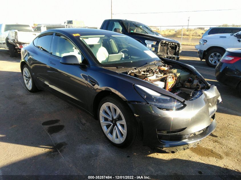 2022 TESLA MODEL 3 VIN: 5YJ3E1EA0NF352445