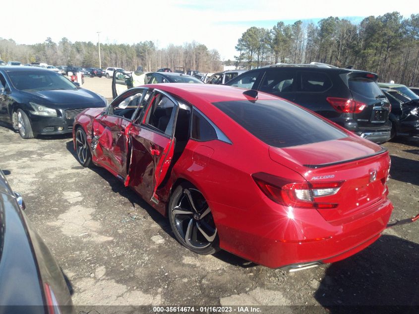 2022 HONDA ACCORD SEDAN SPORT VIN: 1HGCV1F3XNA015033