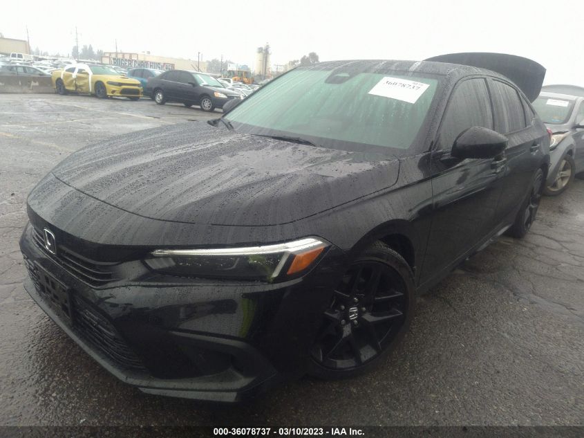 2022 HONDA CIVIC SEDAN SPORT VIN: 2HGFE2F58NH567779