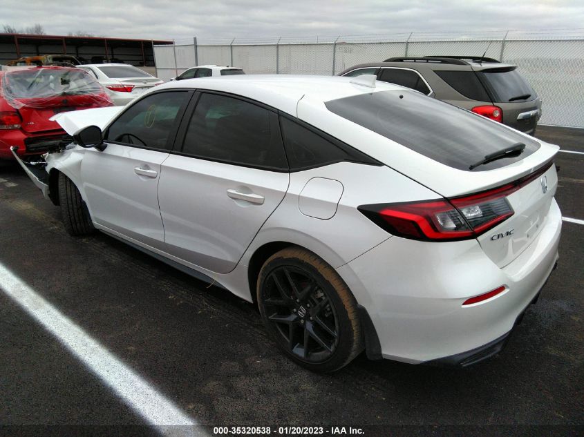 2022 HONDA CIVIC HATCHBACK SPORT VIN: 19XFL2H80NE007519