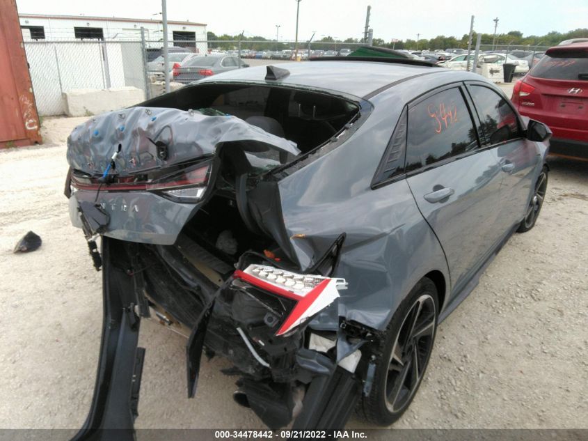 2022 HYUNDAI ELANTRA N LINE VIN: KMHLR4AF5NU233784
