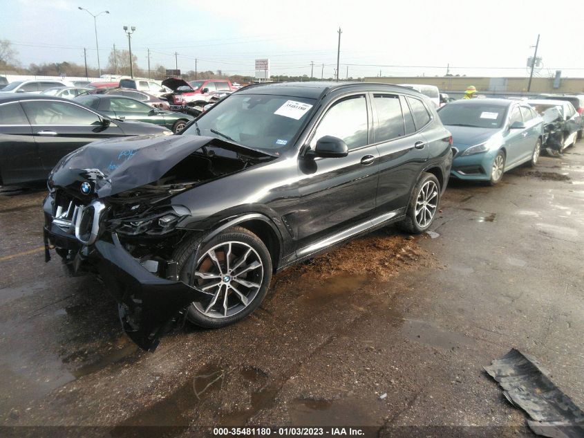 2022 BMW X3 SDRIVE30I VIN: 5UX43DP08N9L57983