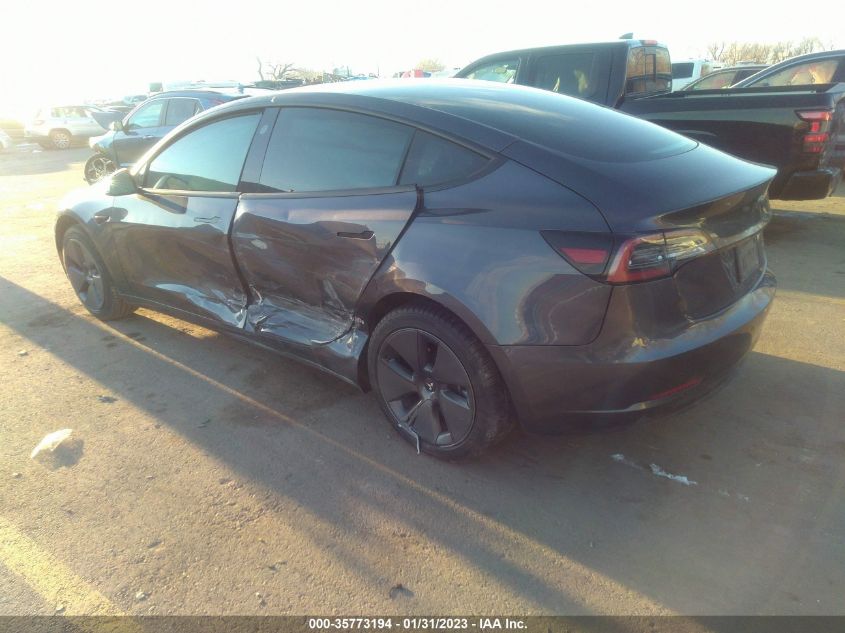 2022 TESLA MODEL 3 LONG RANGE VIN: 5YJ3E1EB7NF253436
