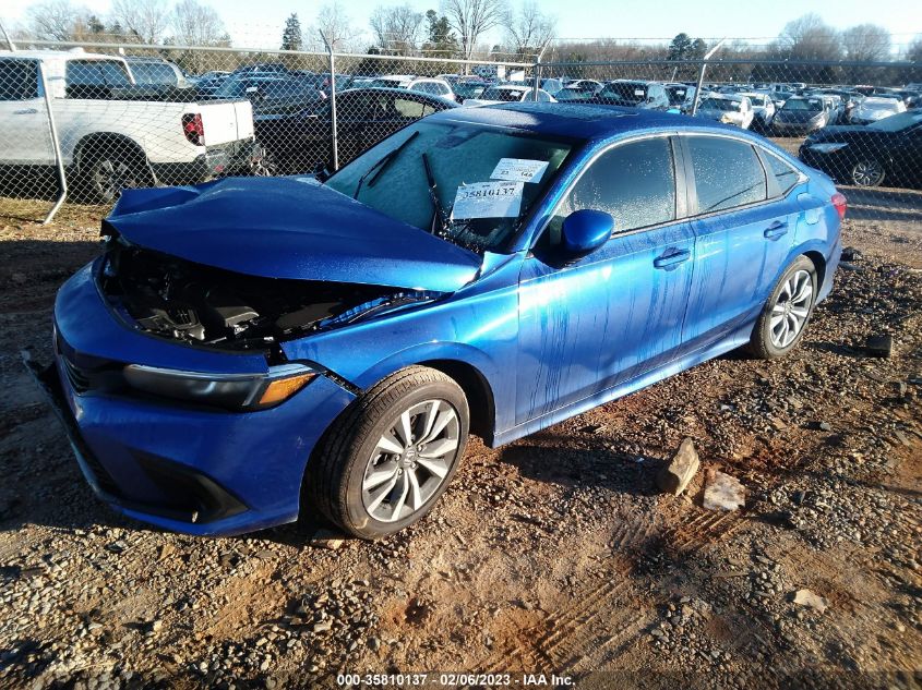 2023 HONDA CIVIC SEDAN EX VIN: 2HGFE1F7XPH301615