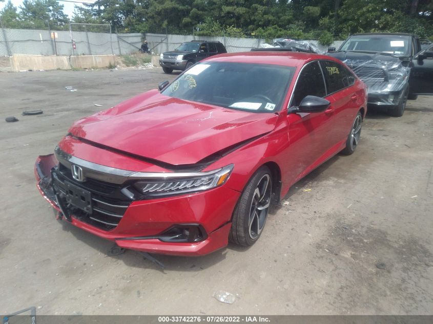 2021 HONDA ACCORD SEDAN SPORT VIN: 1HGCV1F38MA004126