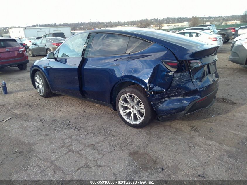 2022 TESLA MODEL Y LONG RANGE VIN: 7SAYGDEEXNA019108