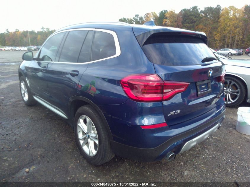 2021 BMW X3 SDRIVE30I VIN: 5UXTY3C03M9G42492