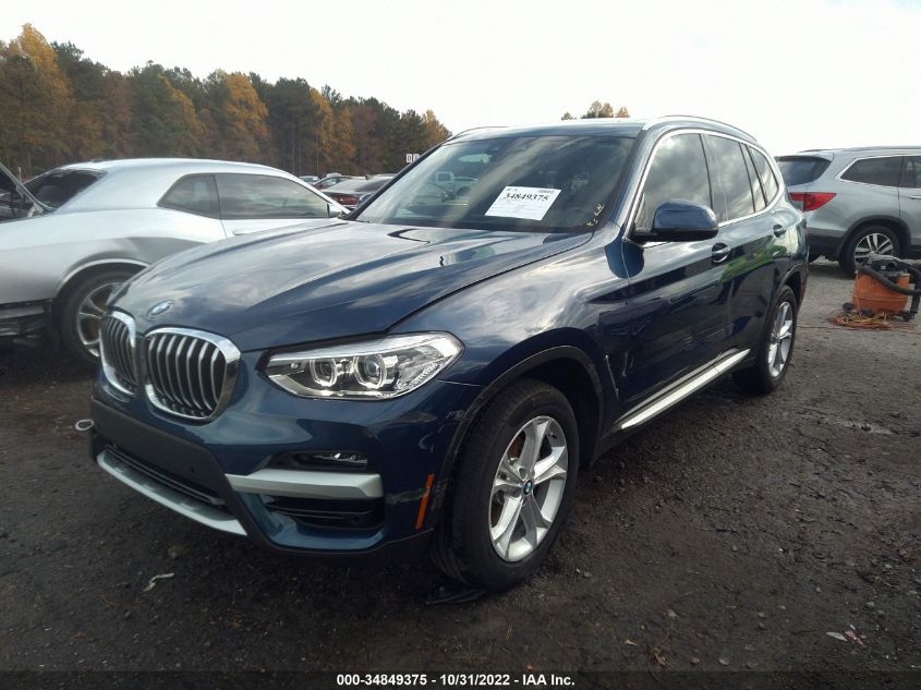 2021 BMW X3 SDRIVE30I VIN: 5UXTY3C03M9G42492