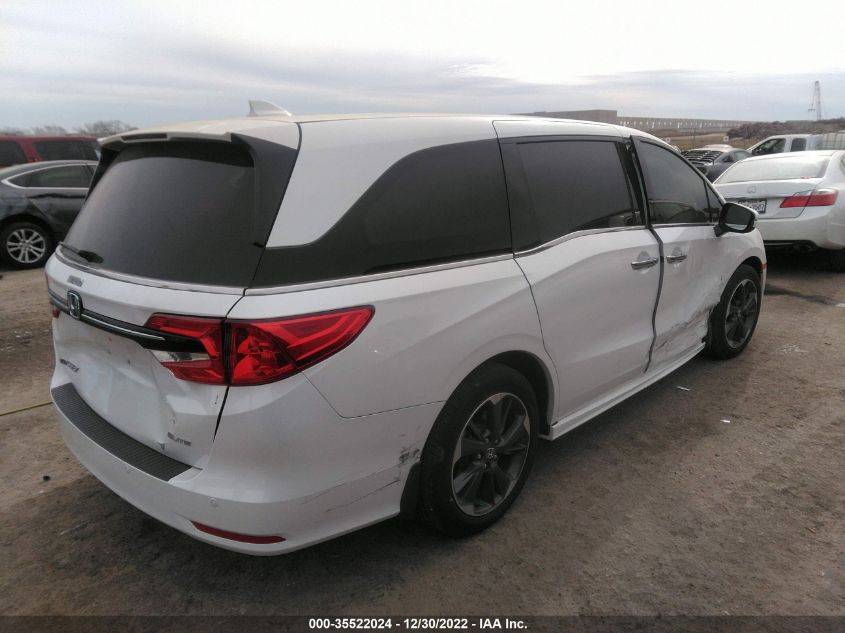 2022 HONDA ODYSSEY ELITE VIN: 5FNRL6H93NB055913