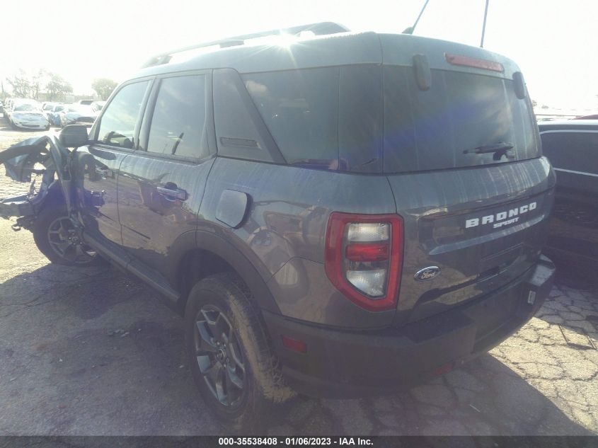 2022 FORD BRONCO SPORT BADLANDS VIN: 3FMCR9D99NRD44638