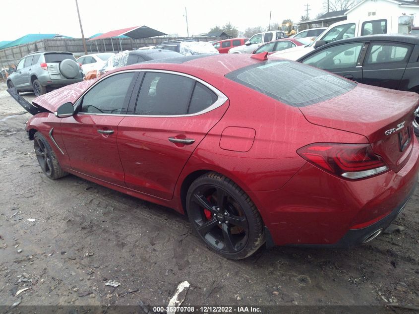 2021 GENESIS G70 3.3T VIN: KMTG34LE6MU076097