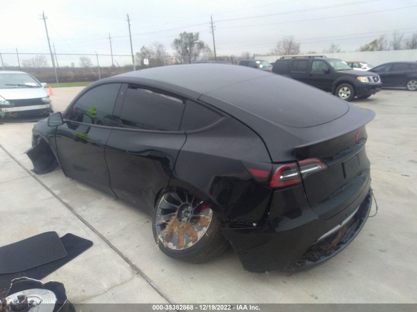 2022 TESLA MODEL Y PERFORMANCE VIN: 7SAYGDEF1NF534297