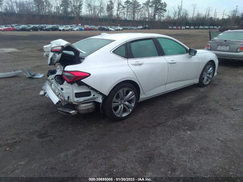 2022 ACURA TLX W/TECHNOLOGY PACKAGE VIN: 19UUB5F41NA001082