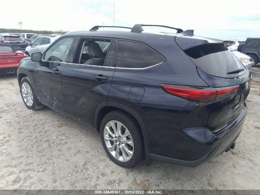 2022 TOYOTA HIGHLANDER HYBRID LIMITED VIN: 5TDXBRCH8NS556303