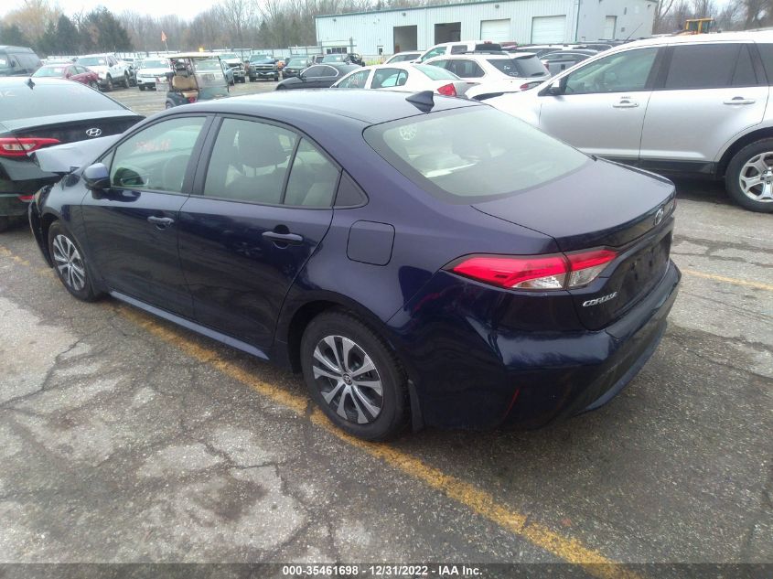 2022 TOYOTA COROLLA HYBRID LE VIN: JTDEAMDE2NJ050786