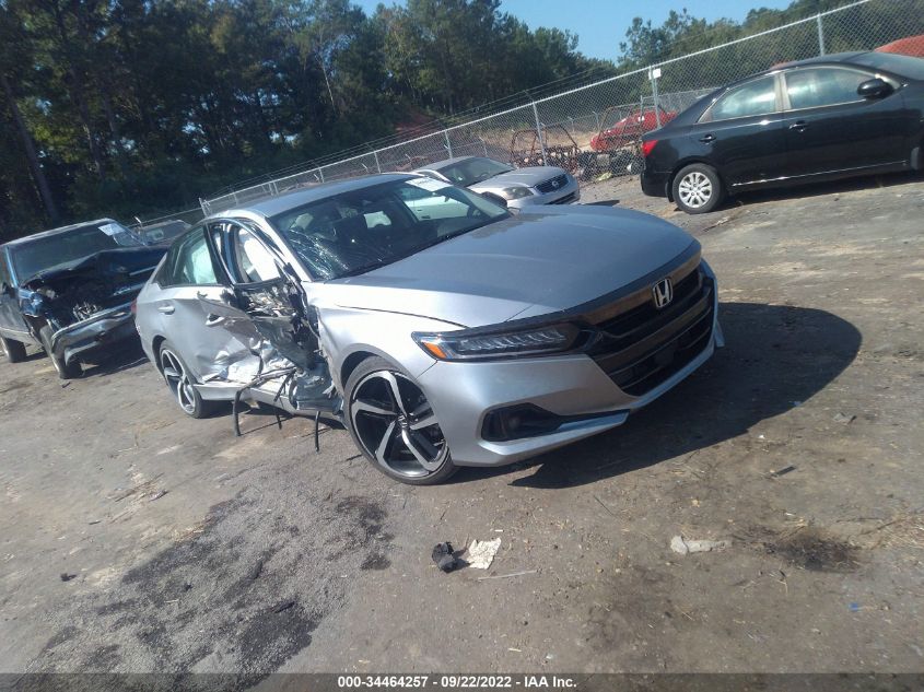 2021 HONDA ACCORD SEDAN SPORT SE VIN: 1HGCV1F40MA078536