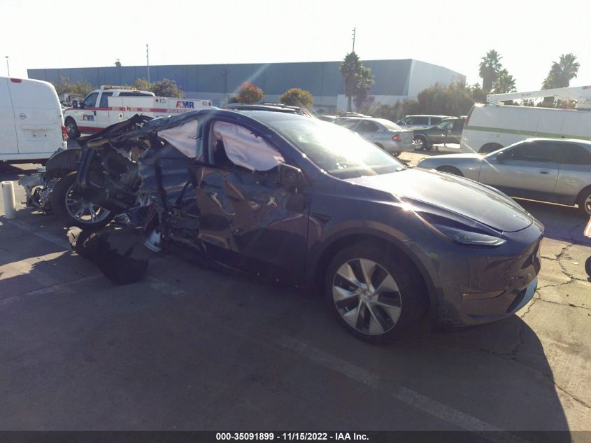 2022 TESLA MODEL Y LONG RANGE VIN: 7SAYGDEE2NF531626