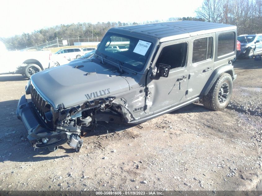 2021 JEEP WRANGLER UNLIMITED WILLYS SPORT VIN: 1C4HJXDG1MW717672