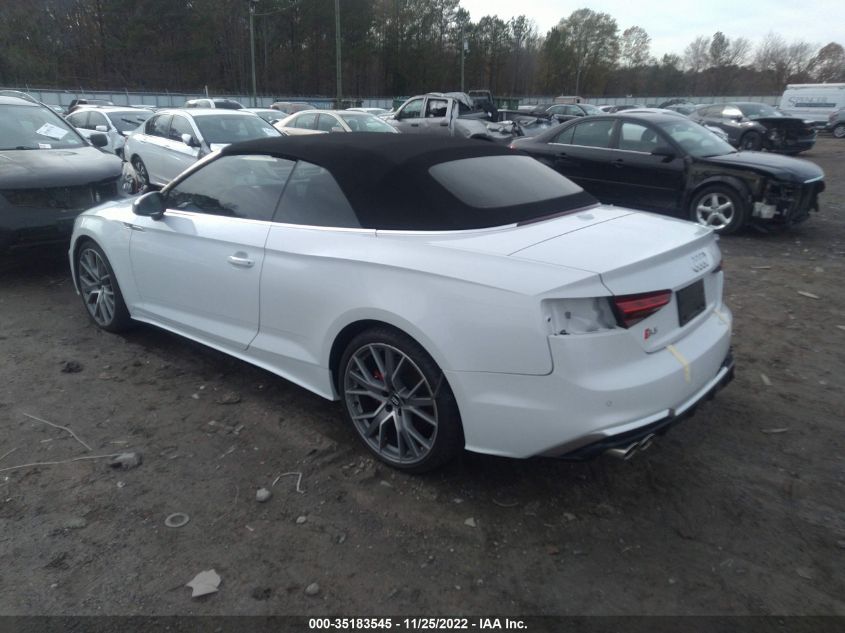 2021 AUDI S5 CABRIOLET PREMIUM PLUS VIN: WAUW4GF57MN000593