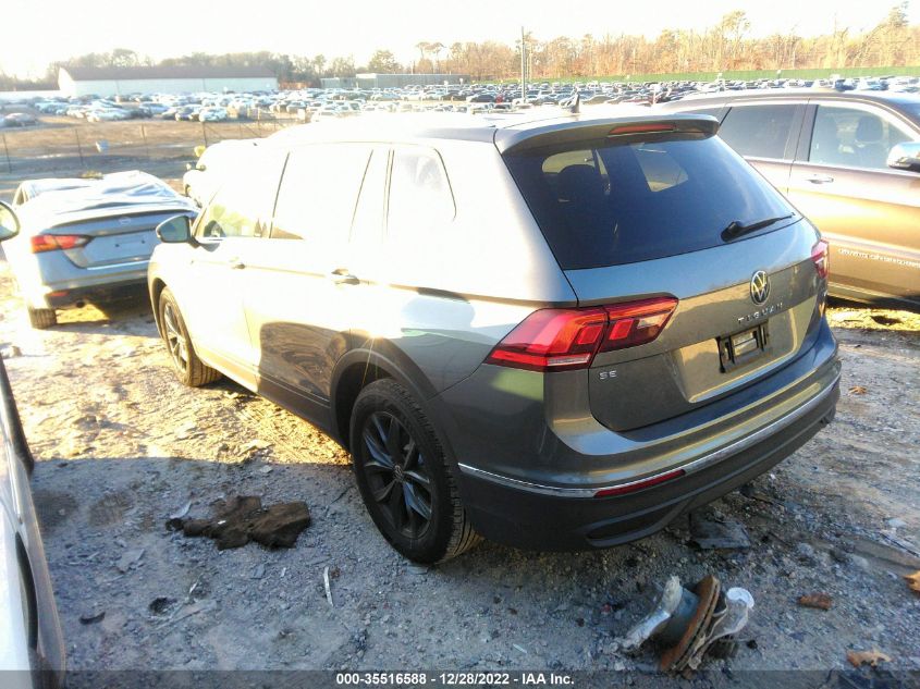 2022 VOLKSWAGEN TIGUAN SE VIN: 3VV2B7AX2NM167151