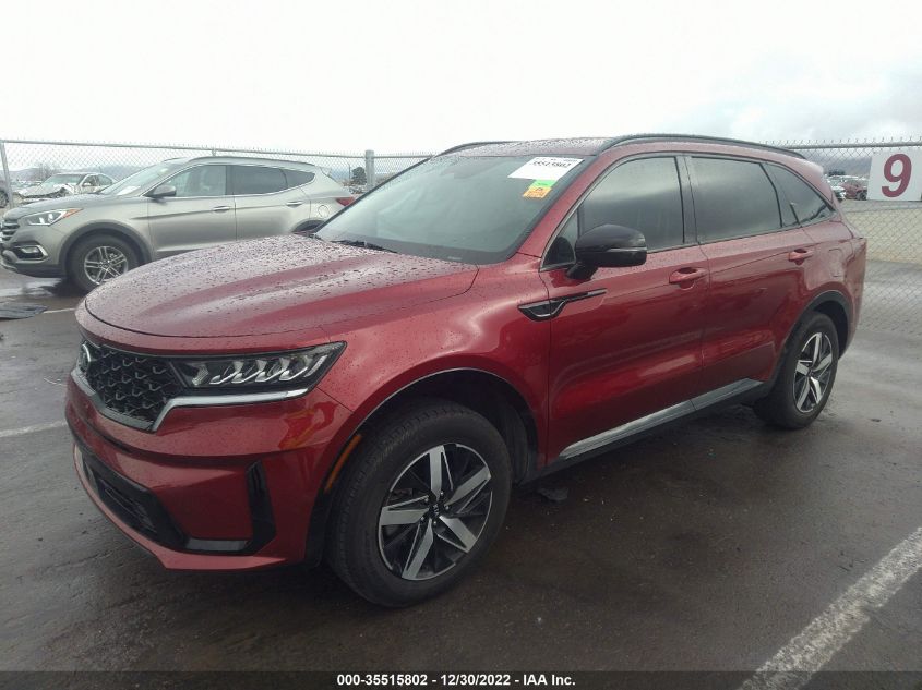 2021 KIA SORENTO EX VIN: 5XYRH4LFXMG037127