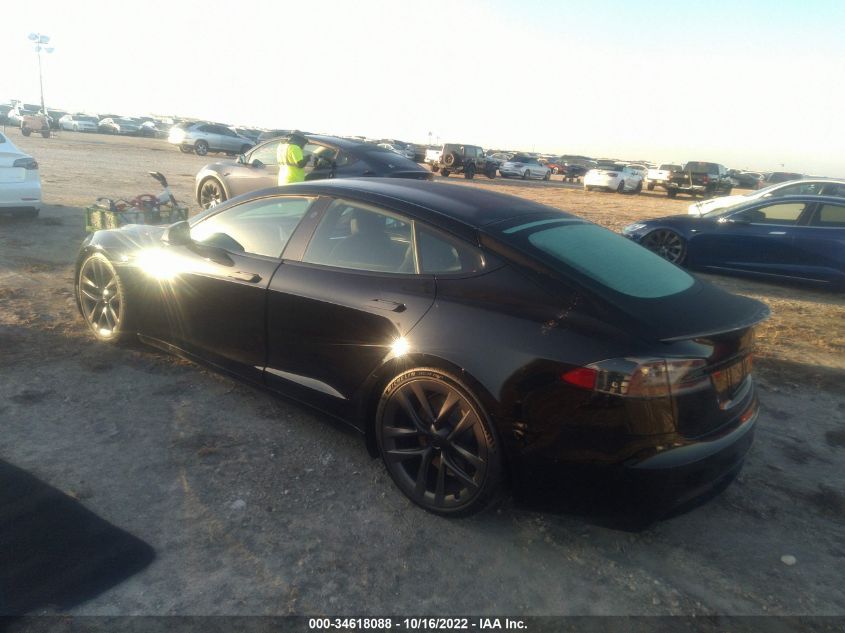 2022 TESLA MODEL S PLAID VIN: 5YJSA1E67NF471242