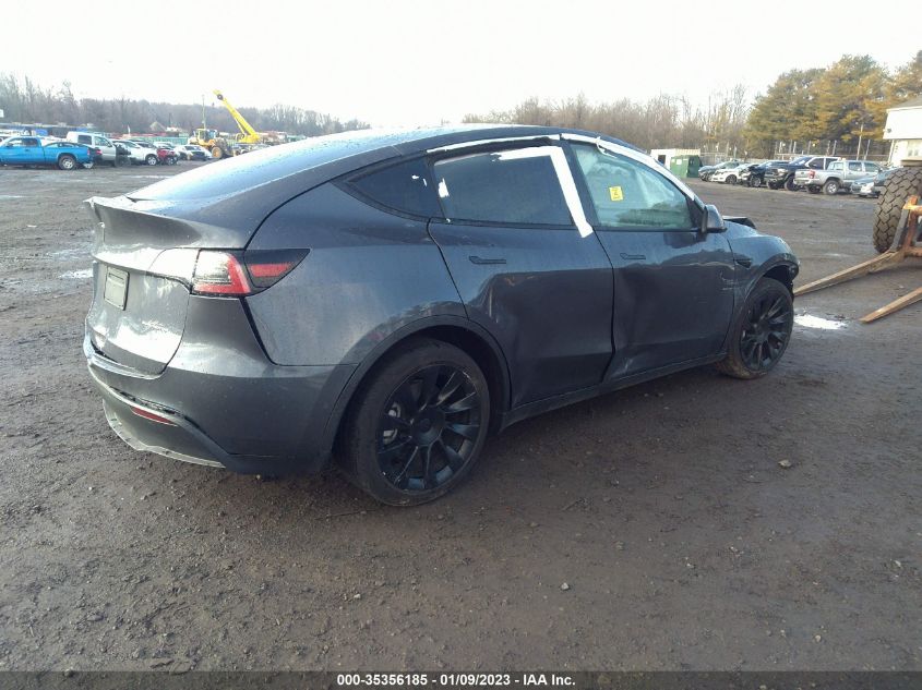 2022 TESLA MODEL Y LONG RANGE VIN: 7SAYGDEE3NF441465