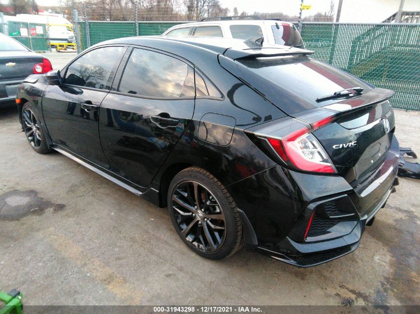 2021 HONDA CIVIC HATCHBACK SPORT VIN: SHHFK7H41MU423891