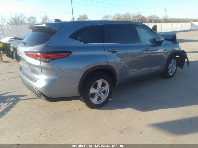 2022 TOYOTA HIGHLANDER LE VIN: 5TDZZRAH7NS110876