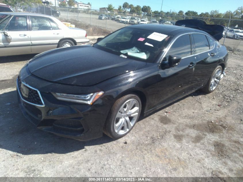 2022 ACURA TLX W/TECHNOLOGY PACKAGE VIN: 19UUB5F42NA004833