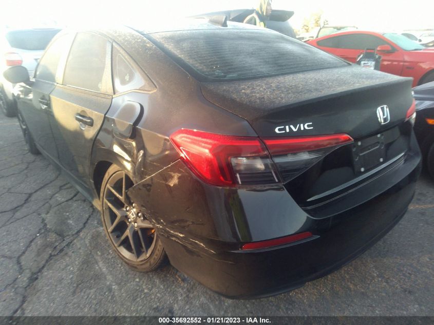 2022 HONDA CIVIC SEDAN SPORT VIN: 2HGFE2F57NH522042