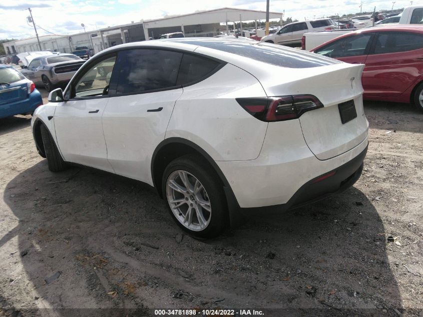 2022 TESLA MODEL Y LONG RANGE VIN: 7SAYGDEE9NF414500