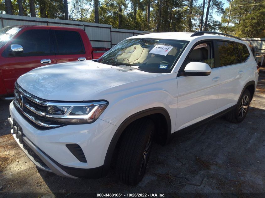 2021 VOLKSWAGEN ATLAS 2.0T SE VIN: 1V2DP2CA9MC609166