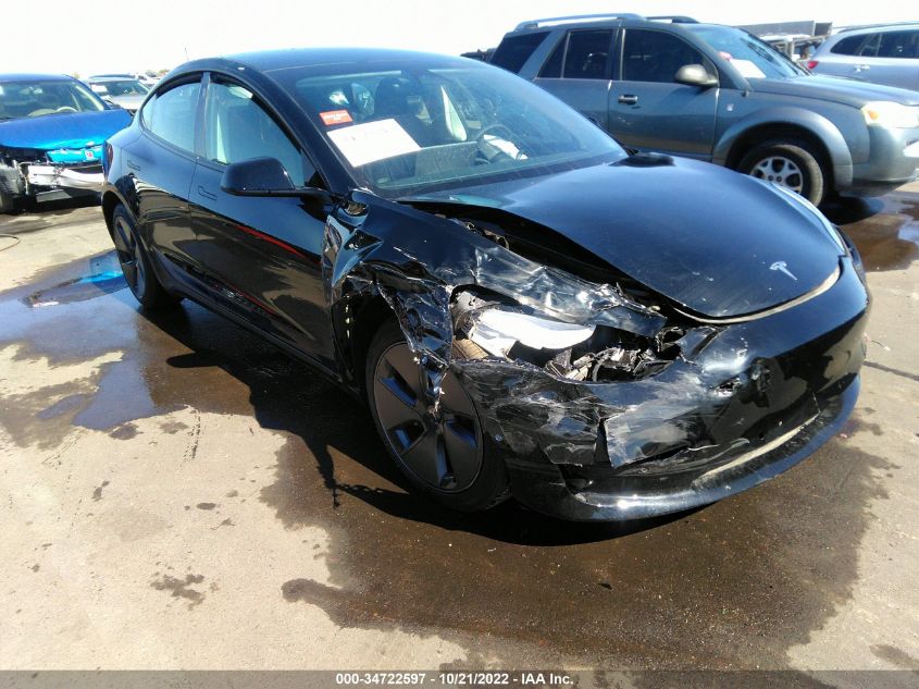 2022 TESLA MODEL 3 LONG RANGE VIN: 5YJ3E1EB4NF359634