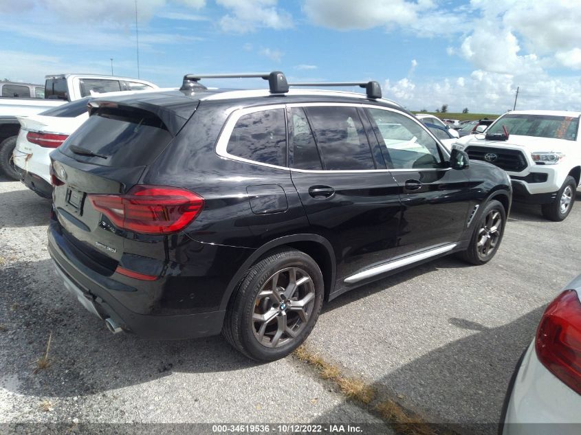 2021 BMW X3 SDRIVE30I VIN: 5UXTY3C07M9D89905