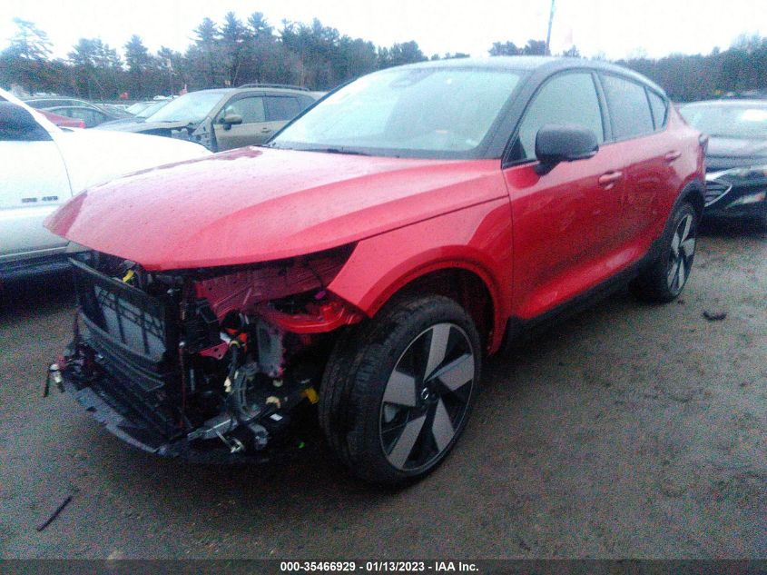 2022 VOLVO C40 RECHARGE PURE ULTIMATE VIN: YV4ED3GBXN2009297