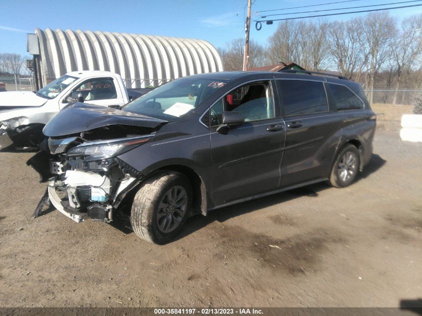 2022 TOYOTA SIENNA LE VIN: 5TDKSKFC8NS071595