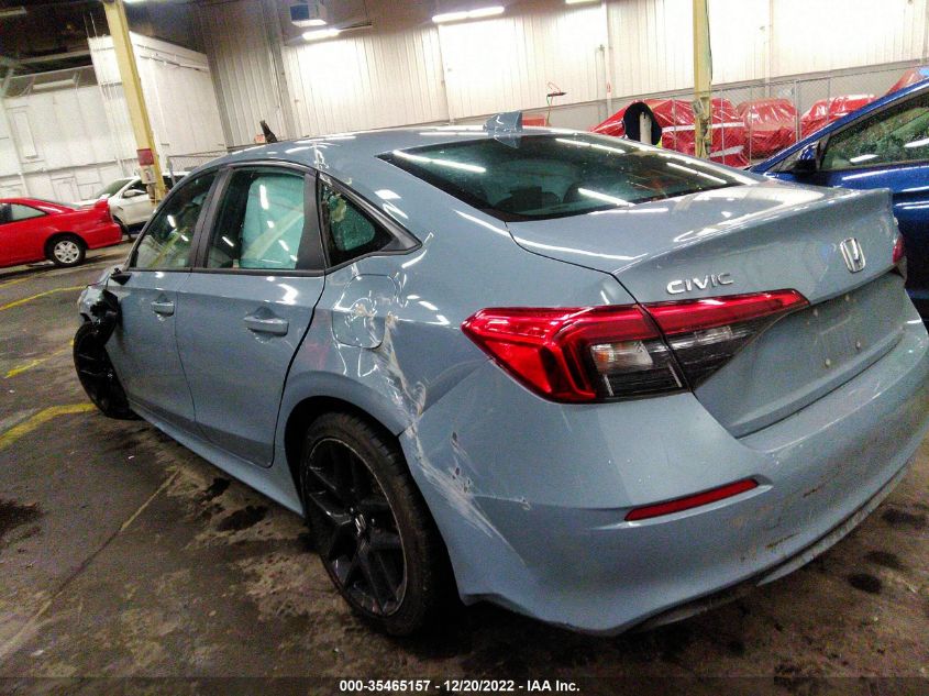 2022 HONDA CIVIC SEDAN SPORT VIN: 2HGFE2F58NH536967