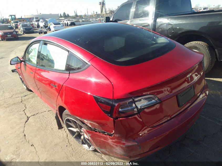 2022 TESLA MODEL 3 VIN: 5YJ3E1EA3NF230663