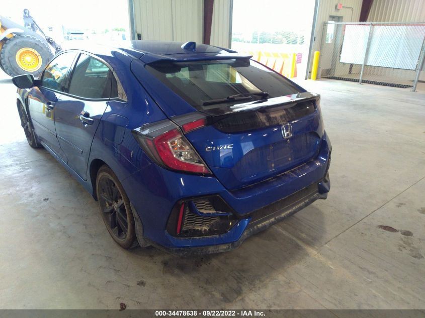 2020 HONDA CIVIC HATCHBACK EX VIN: SHHFK7H6XLU203696