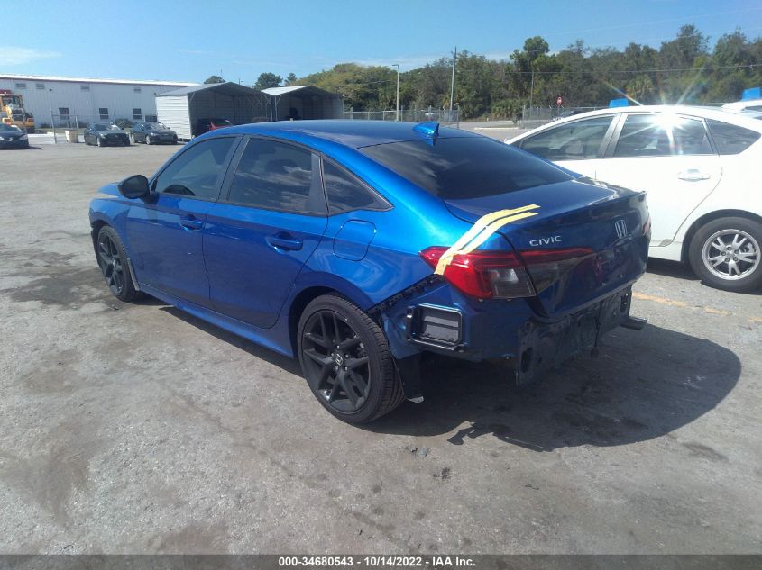 2022 HONDA CIVIC SEDAN SPORT VIN: 2HGFE2F52NH557393