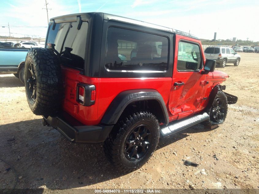 2021 JEEP WRANGLER WILLYS SPORT VIN: 1C4HJXAG2MW792398