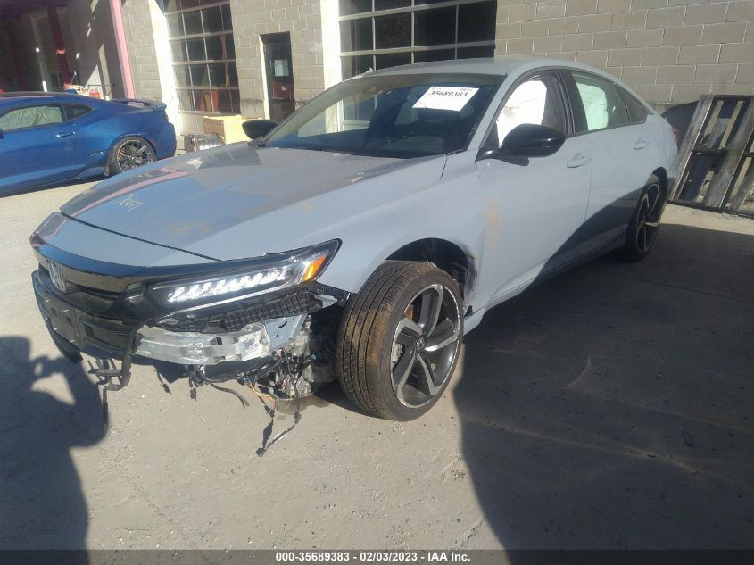 2022 HONDA ACCORD SEDAN SPORT VIN: 1HGCV1F3XNA020202