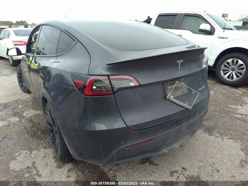 2022 TESLA MODEL Y PERFORMANCE VIN: 7SAYGDEF2NF329510