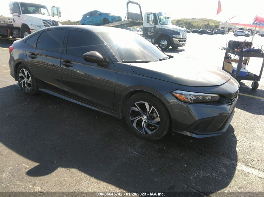 2022 HONDA CIVIC SEDAN SPORT VIN: 2HGFE2F54NH605654